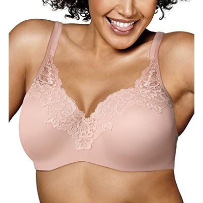 Playtex Women's Secrets Body Revelations Underwire Bra met kanten accenten, Zandschaal/Moeder van Parel Kant Combo, 95E Playtex Women's Secrets Body Revelations Underwire Bra met kanten accenten, Zandschaal/Moeder van Parel Kant Combo, 95E