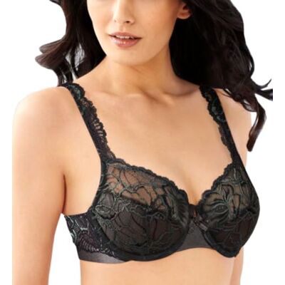 Bali Vrouwen Desire Lace Non-Foam Onderdraad BH, Zwart, 95D Bali Vrouwen Desire Lace Non-Foam Onderdraad BH, Zwart, 95D