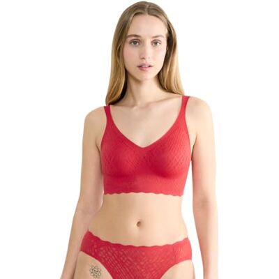 Sloggi Zero Feel Bliss Festive Bralette Shanghai Red, Shanghai Red, XL Sloggi Zero Feel Bliss Festive Bralette Shanghai Red, Shanghai Red, XL