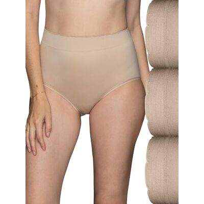 Vanity Fair Naadloos ondergoed voor dames, licht gladmaken, geen knijpen, No Show, Brief-3 Pack-Neutraal/Neutraal/Neutraal, 6 (Pack van 3), Slip 3 Pack Neutraal/Neutraal/Neutraal, 6 Vanity Fair Naadloos ondergoed voor dames, licht gladmaken, geen knijpen, No Show, Brief-3 Pack-Neutraal/Neutraal/Neutraal, 6 (Pack van 3), Slip 3 Pack Neutraal/Neutraal/Neutraal, 6