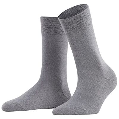 FALKE Dames Sokken Sensitive Berlin W So wol katoen met comfort tailleband 1 paar, Grijs Light Grey Melange 3830, 39-42 FALKE Dames Sokken Sensitive Berlin W So wol katoen met comfort tailleband 1 paar, Grijs Light Grey Melange 3830, 39-42