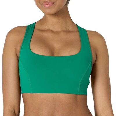 Amazon Essentials Dames Active FormFlex Boterachtige Zachte Lichte Ondersteuning Vierkante Hals Racerback Sportbeha, Emerald Groen, XL Amazon Essentials Dames Active FormFlex Boterachtige Zachte Lichte Ondersteuning Vierkante Hals Racerback Sportbeha, Emerald Groen, XL