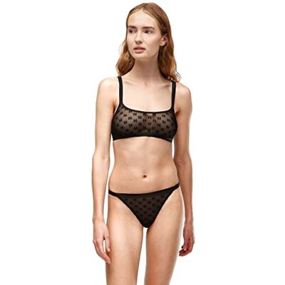 KARL LAGERFELD Dames Brazilian Slip Met Kl-Monogram, Zwart, M KARL LAGERFELD Dames Brazilian Slip Met Kl-Monogram, Zwart, M