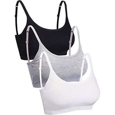 Blulu Caraco Mini-beha zonder beugel, gevoerd, met verstelbare bandjes voor vrouwen en meisjes, kleurenset 1, S, Set van kleuren 1, S Blulu Caraco Mini-beha zonder beugel, gevoerd, met verstelbare bandjes voor vrouwen en meisjes, kleurenset 1, S, Set van kleuren 1, S