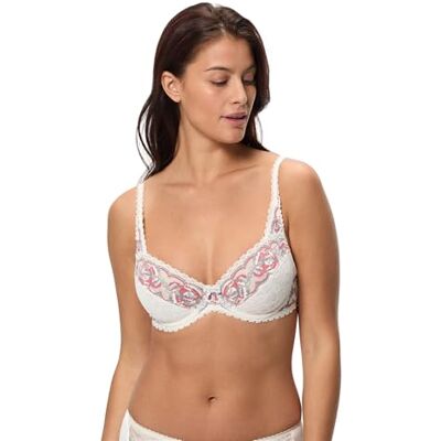 Playtex Flower Elegance Damesbeha met beugel van kant, 1 stuk, Meerkleurig, 80B Playtex Flower Elegance Damesbeha met beugel van kant, 1 stuk, Meerkleurig, 80B