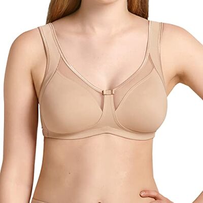 Anita Clara dames comfortabele beha zonder beugel ondergoed, beige (huid)., 105E Anita Clara dames comfortabele beha zonder beugel ondergoed, beige (huid)., 105E