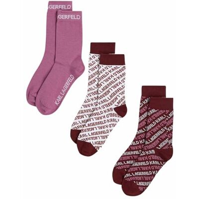KARL LAGERFELD International B.V monogram sock 3 pack, multi, 39-42, Meerkleurig, 39-42 EU KARL LAGERFELD International B.V monogram sock 3 pack, multi, 39-42, Meerkleurig, 39-42 EU