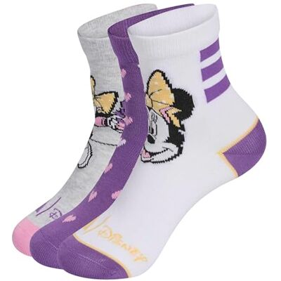 adidas Niñas DISNEY MINNIE MOUSE SOCKS, white/active purple/light grey heather, 3-4 Years adidas Niñas DISNEY MINNIE MOUSE SOCKS, white/active purple/light grey heather, 3-4 Years