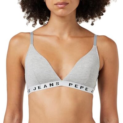Pepe Jeans Dames Logo BH B, Grijs (Grijs Marl), XL Pepe Jeans Dames Logo BH B, Grijs (Grijs Marl), XL