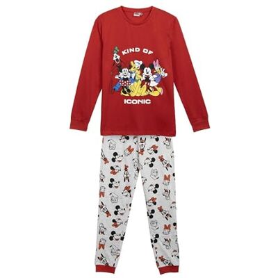 CERDÁ LIFE'S LITTLE MOMENTS Lange single-jersey, exclusief design, comfortabel en zacht, Mickey Mouse, pyjama voor volwassenen, uniseks, Rood, S CERDÁ LIFE'S LITTLE MOMENTS Lange single-jersey, exclusief design, comfortabel en zacht, Mickey Mouse, pyjama voor volwassenen, uniseks, Rood, S