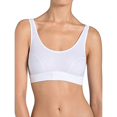 Sloggi Double Comfort Crop Top voor dames. Een klassieke top van extra zacht katoen voor ademend vermogen en comfort, Wit, 70 Sloggi Double Comfort Crop Top voor dames. Een klassieke top van extra zacht katoen voor ademend vermogen en comfort, Wit, 70