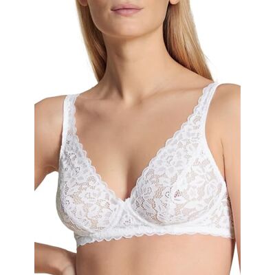 CALIDA Dames Natural Comfort Lace BH, wit, normaal CALIDA Dames Natural Comfort Lace BH, wit, normaal