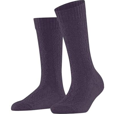 FALKE Dames Sokken Modish Fest W So wol viskose kasjmier eenkleurig 1 paar, Rood Wineberry 8761, 35-38 FALKE Dames Sokken Modish Fest W So wol viskose kasjmier eenkleurig 1 paar, Rood Wineberry 8761, 35-38