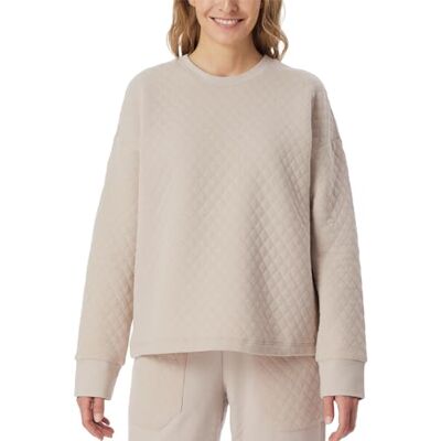 Schiesser Dames sweatshirt lange mouwen katoenmix + Relax nachtjapon, Beige_182062, 36 Schiesser Dames sweatshirt lange mouwen katoenmix + Relax nachtjapon, Beige_182062, 36