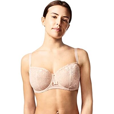 Chantelle Dames Day to Night Lace Unlined Demi Bra halve cup beha, Nude-rouge, 75C Chantelle Dames Day to Night Lace Unlined Demi Bra halve cup beha, Nude-rouge, 75C