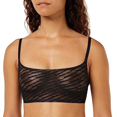 Sloggi Dames Zero Lacy H Bralette Top, zwart, XS Sloggi Dames Zero Lacy H Bralette Top, zwart, XS