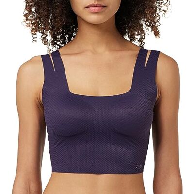 Sloggi Dames Zero Feel Flow Top Bustier, blueberry, S Sloggi Dames Zero Feel Flow Top Bustier, blueberry, S