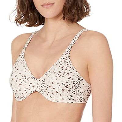 Bali Dames Passion for Comfort Underwire Bra T-Shirt BH, Zandschaal met dierenpatroon., 80B Bali Dames Passion for Comfort Underwire Bra T-Shirt BH, Zandschaal met dierenpatroon., 80B