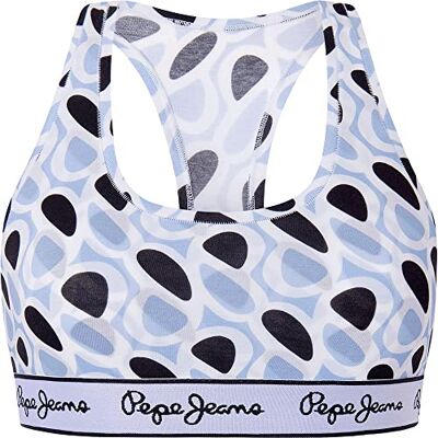 Pepe Jeans Dames P Print Rb Brlt BH, Navy, S, marineblauw, S Pepe Jeans Dames P Print Rb Brlt BH, Navy, S, marineblauw, S