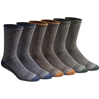 Dickies Dri-tech Moisture Control Crew Socks Multipack, Heathered Colored (6 paar), Shoe Size: 15-17 Dickies Dri-tech Moisture Control Crew Socks Multipack, Heathered Colored (6 paar), Shoe Size: 15-17