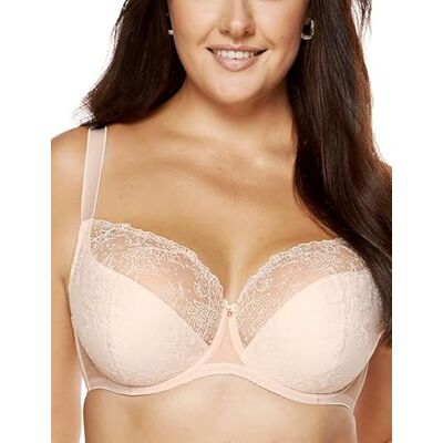 Gorteks Demi Bra voor dames, Powder Pink, 75C Gorteks Demi Bra voor dames, Powder Pink, 75C
