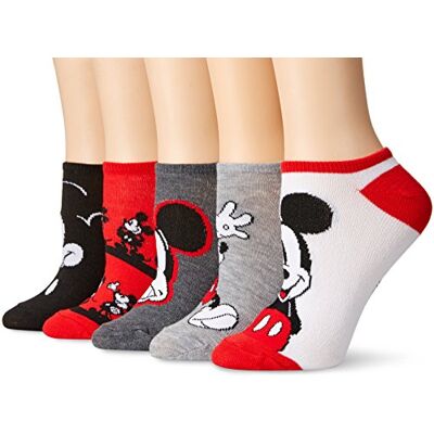 Disney Women's Classic 5-Pack No Show Socks Disney Women's Classic 5-Pack No Show Socks