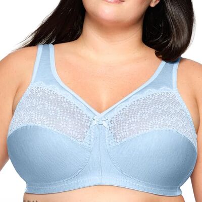Glamorise Ondoorzichtige beha met volledige dekking voor dames, Lichtblauw Heather, 115E Glamorise Ondoorzichtige beha met volledige dekking voor dames, Lichtblauw Heather, 115E