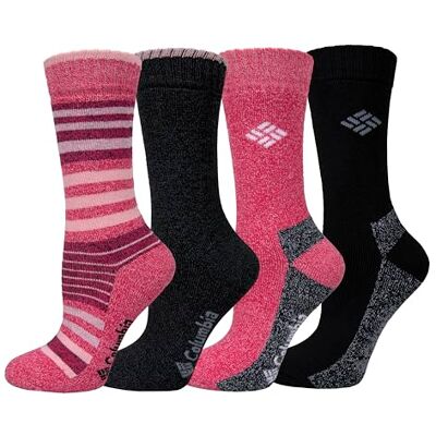 Columbia Sokken voor dames (pak van 4), Meerkleurig, One size Columbia Sokken voor dames (pak van 4), Meerkleurig, One size
