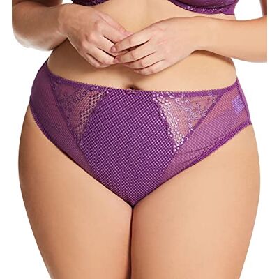 Elomi Vrouwen Charley taille hoog gesneden been korte bikini stijl ondergoed, viooltje, XL, vies Elomi Vrouwen Charley taille hoog gesneden been korte bikini stijl ondergoed, viooltje, XL, vies