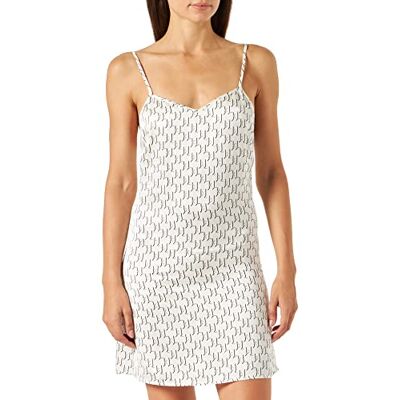 KARL LAGERFELD Dames Kl Monogram Negligé, Wit, L KARL LAGERFELD Dames Kl Monogram Negligé, Wit, L