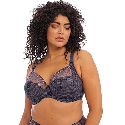 Elomi Charley Plunge BH met geborduurde beugels, transparant voor dames, Storm, 85N Elomi Charley Plunge BH met geborduurde beugels, transparant voor dames, Storm, 85N
