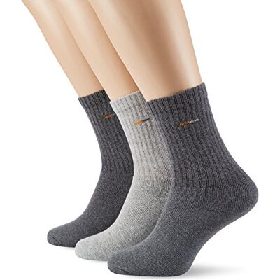 Camano Unisex 3-pack sportsokken Basic met comfortabele band dames en heren kousen, grijs (Grey 10), 39-42 EU Camano Unisex 3-pack sportsokken Basic met comfortabele band dames en heren kousen, grijs (Grey 10), 39-42 EU