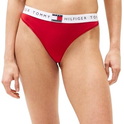 Tommy Hilfiger Dames KLASSIEKE THONG (EXT. MAAT) UW0UW06039, Rood, S, Rood (primair rood), S Tommy Hilfiger Dames KLASSIEKE THONG (EXT. MAAT) UW0UW06039, Rood, S, Rood (primair rood), S