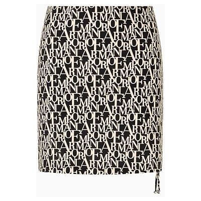 Giorgio Armani Vrouw Logomania Sarong Zwart L, Zwart/Logo Amandel, L Giorgio Armani Vrouw Logomania Sarong Zwart L, Zwart/Logo Amandel, L