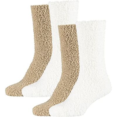 Camano Knuffelsokken voor dames, set van 2, taupe, 39 EU Camano Knuffelsokken voor dames, set van 2, taupe, 39 EU