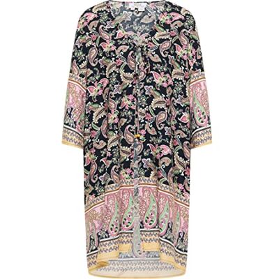 EYOTA dames kimono, Marine meerkleurig, M EYOTA dames kimono, Marine meerkleurig, M