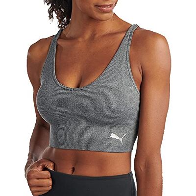 PUMA Naadloze sportbeha voor dames, gemêleerd, grijs, L PUMA Naadloze sportbeha voor dames, gemêleerd, grijs, L