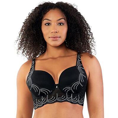 Parfait Pearl P6091 Longline Plunge beha voor dames, volledige busted, zwart, 80C Parfait Pearl P6091 Longline Plunge beha voor dames, volledige busted, zwart, 80C