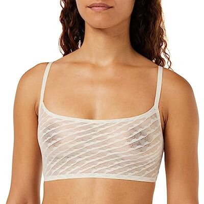 Sloggi Dames Zero Lacy H Bralette Top, Naturel (076), XS Sloggi Dames Zero Lacy H Bralette Top, Naturel (076), XS