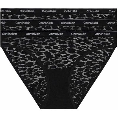 Calvin Ondergoed voor dames, bikini, 3 stuks, zwart/zwart, XS Calvin Ondergoed voor dames, bikini, 3 stuks, zwart/zwart, XS