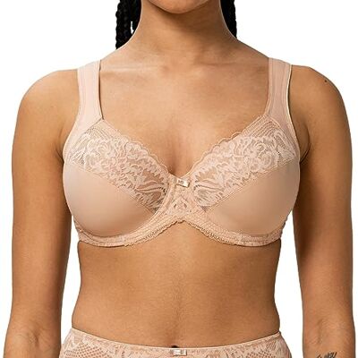 Triumph Dames Modern Lace+Katoen W02 BH, Zwart, 100F Triumph Dames Modern Lace+Katoen W02 BH, Zwart, 100F