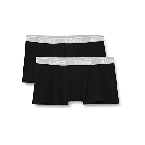 Sloggi Heren retroshorts (set van 2), zwart, M