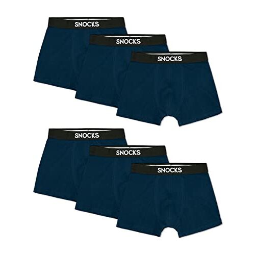 Snocks Boxershorts Heren Katoen (6x) Boxer Ondergoed Heren Blauw Maat L Boxershort Heren Pack Boxershorts Multipack Onderbroek Heren Boxer Shorts Men