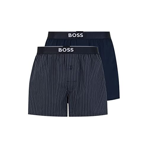 Boss Heren boxershorts Webboxer Pyjama-shorts Woven Boxer Shorts EW 2-pack, Dark Blue404, XXL