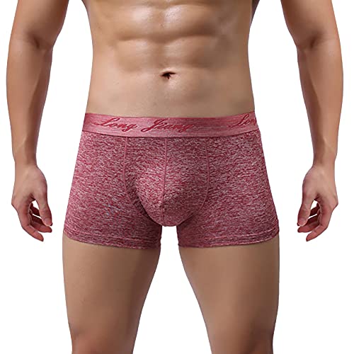 FGUUTYM Ondergoed Heren Retro Ondergoed Medium Taille Sexy Kleur Heren Ondergoed Mannen Ondergoed, rood, S