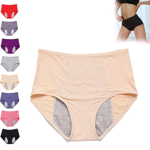 adnoon Rationalu Panties,Rationalu Underwear,Rationalu New Upgrade High Waist Leak Proof Panties (XL,Skin)