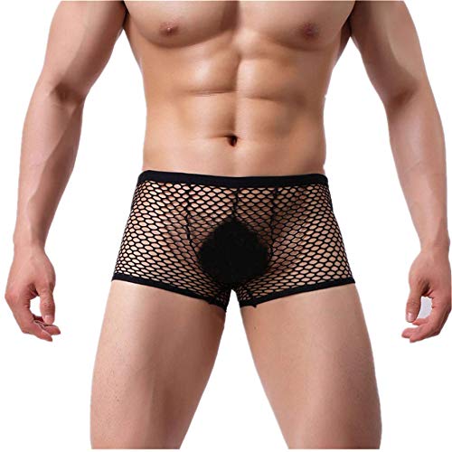 Kwelt Heren Boxershorts zacht mesh onderbroek doorkijk-ondergoed erotische Lingerie Onderbroek