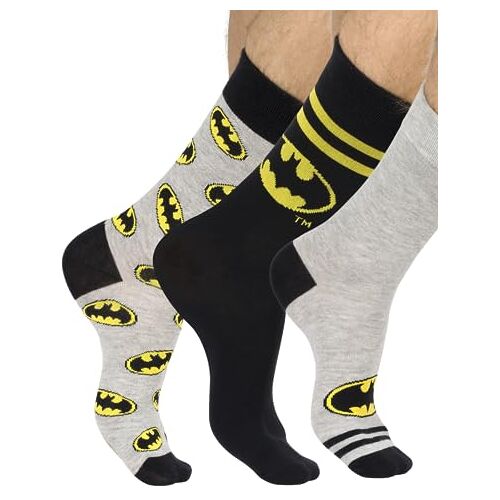 soxo DC Comics The Batman Superman Sokken Heren Cadeau Voor Mannen Socks Men 40-45 Batman 3 Paar