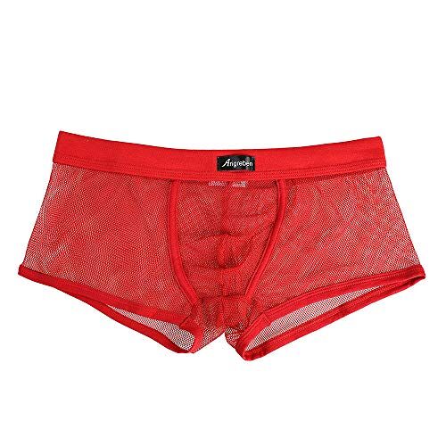 Generic Sexy lingerie heren slips tanga string tanga heren tanga naadloze mannen olifanten tanga strings string mini G-Tanga heren jocks stretch, rood, M