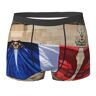 WURTON Boxershorts voor heren, met Franse vlag, bamboe-viscose ondergoed, boxershorts, boxershorts, boxershorts, Zwart, M